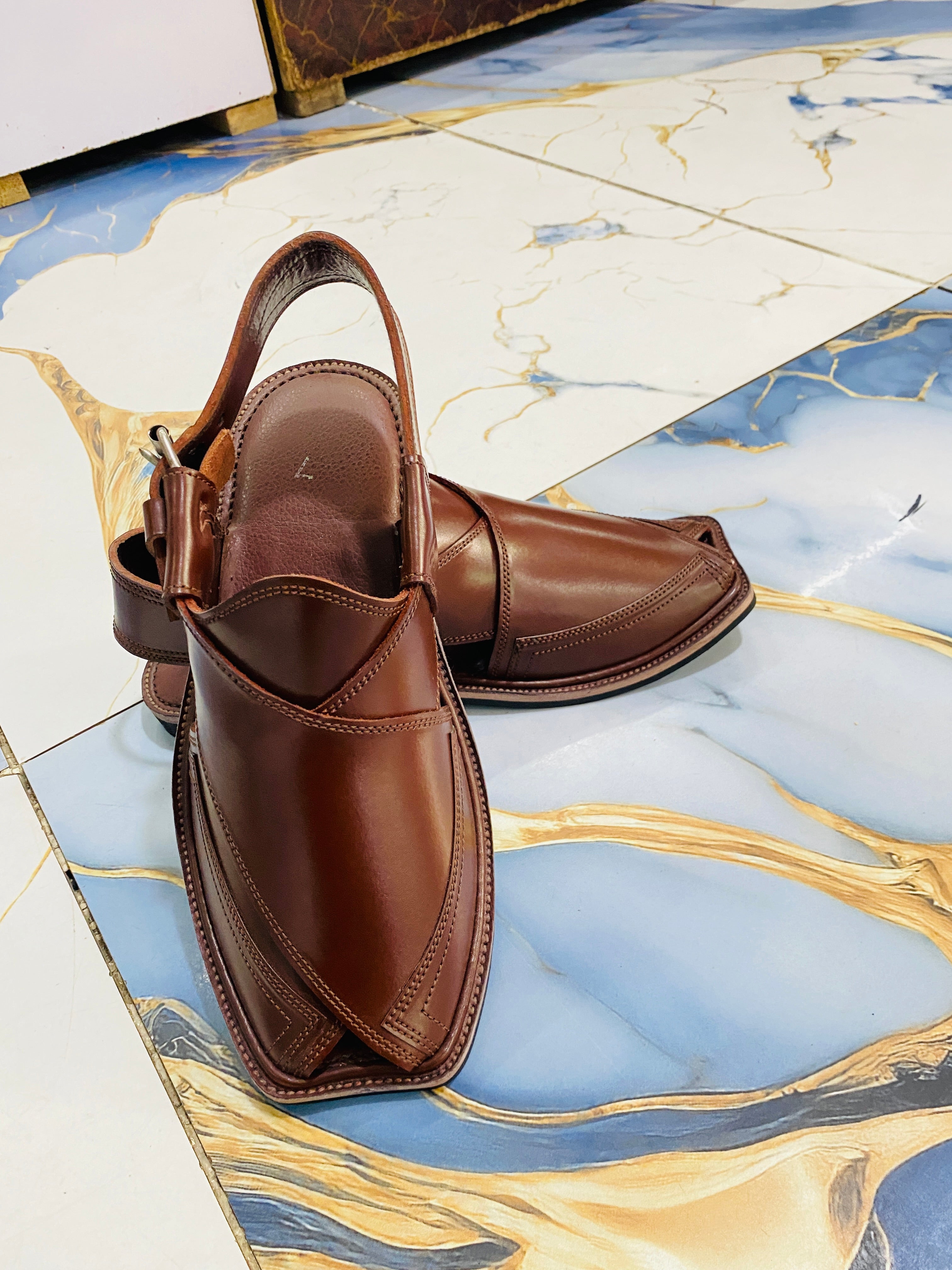 Takidara Peshawari Chappal (Brown)