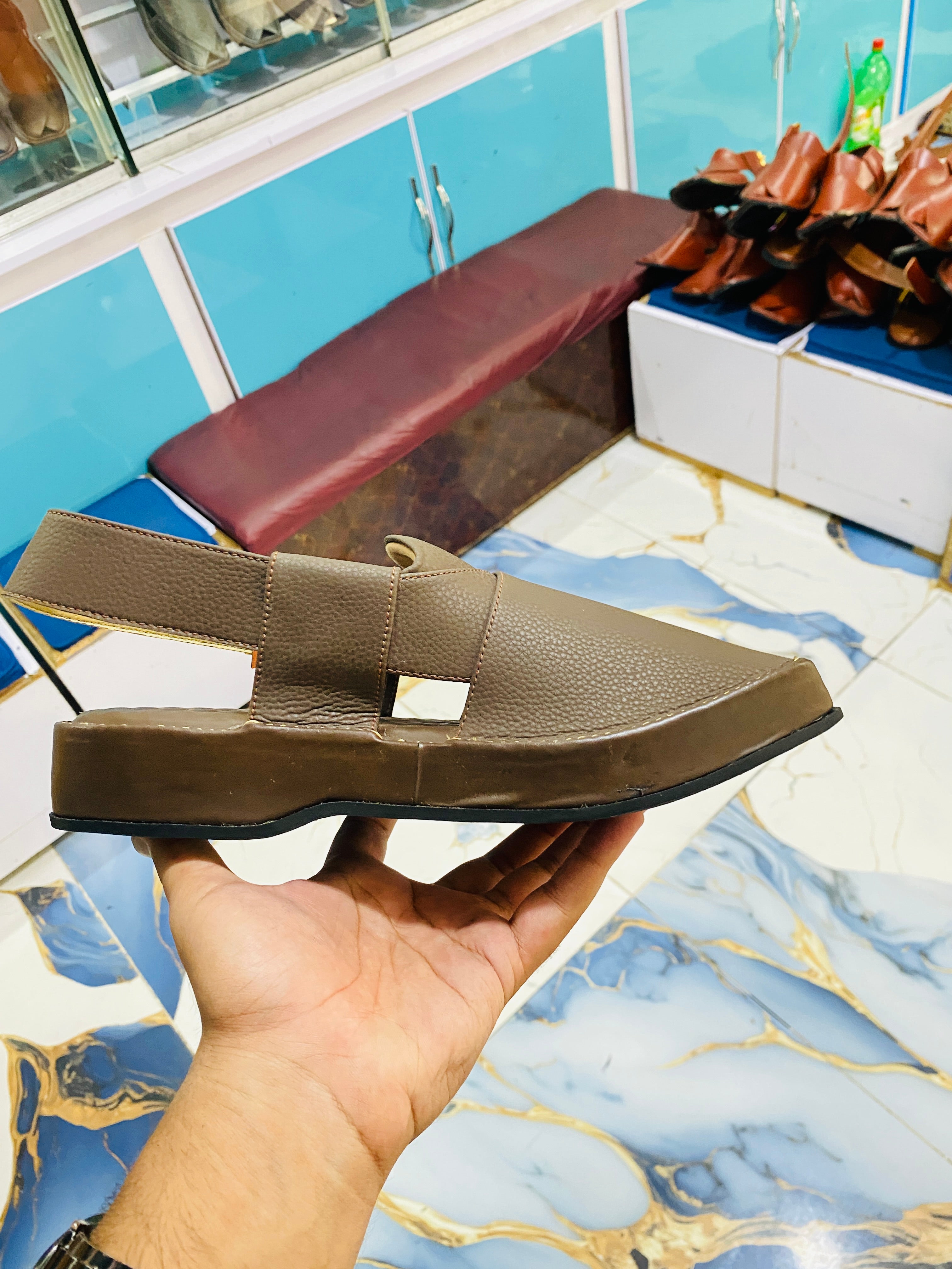 Smart Kaptaan Peshawari Chappal (Brown)