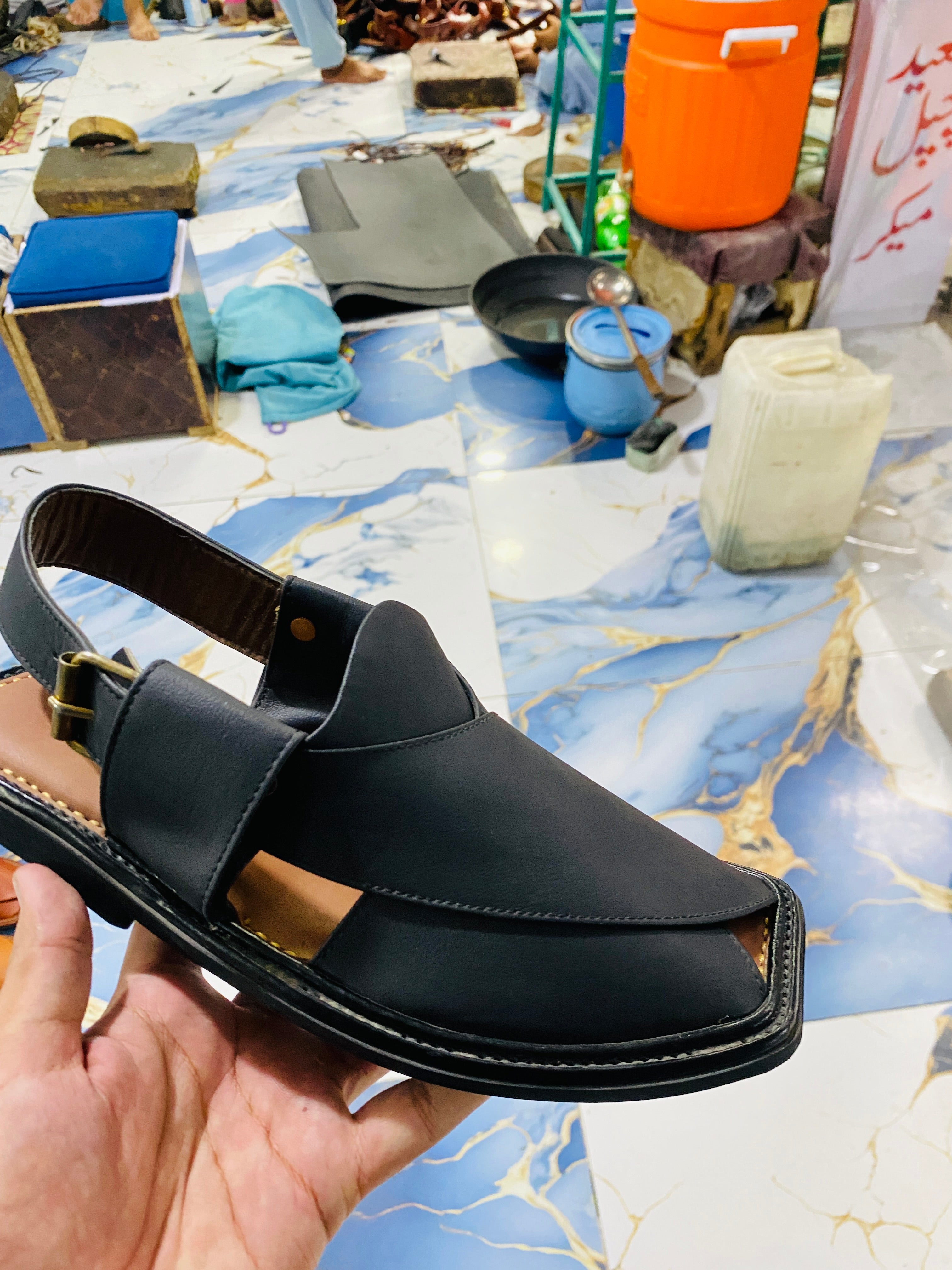 Smart Zalmi Peshawari Chappal (Black)