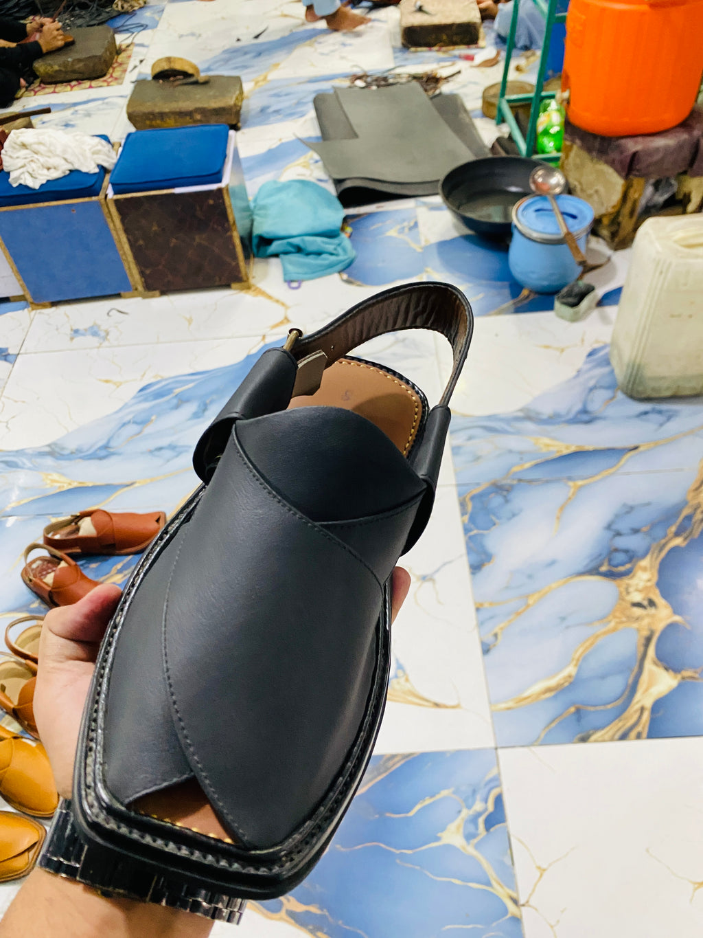 Smart Zalmi Peshawari Chappal (Black)