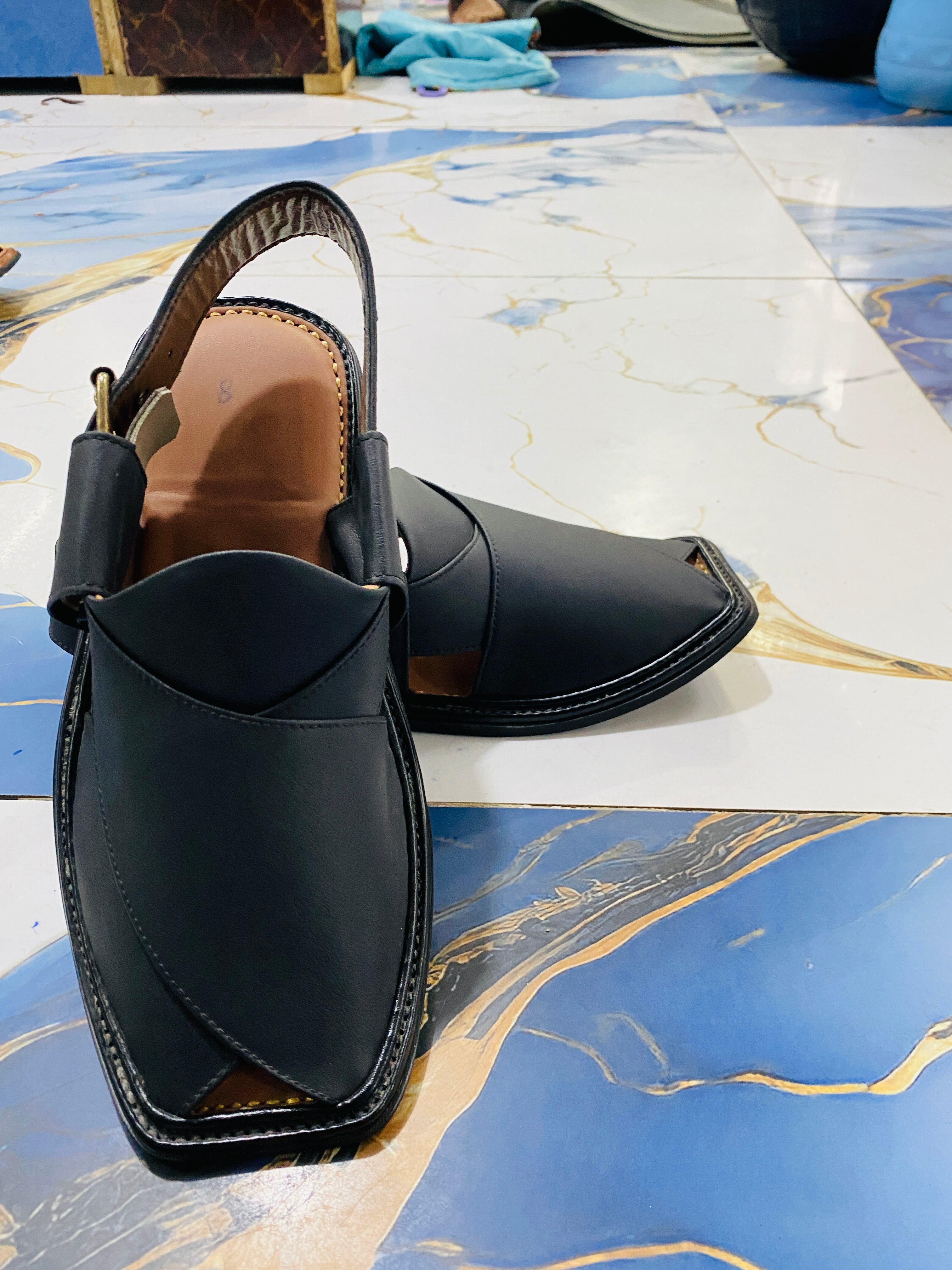 Smart Zalmi Peshawari Chappal (Black)
