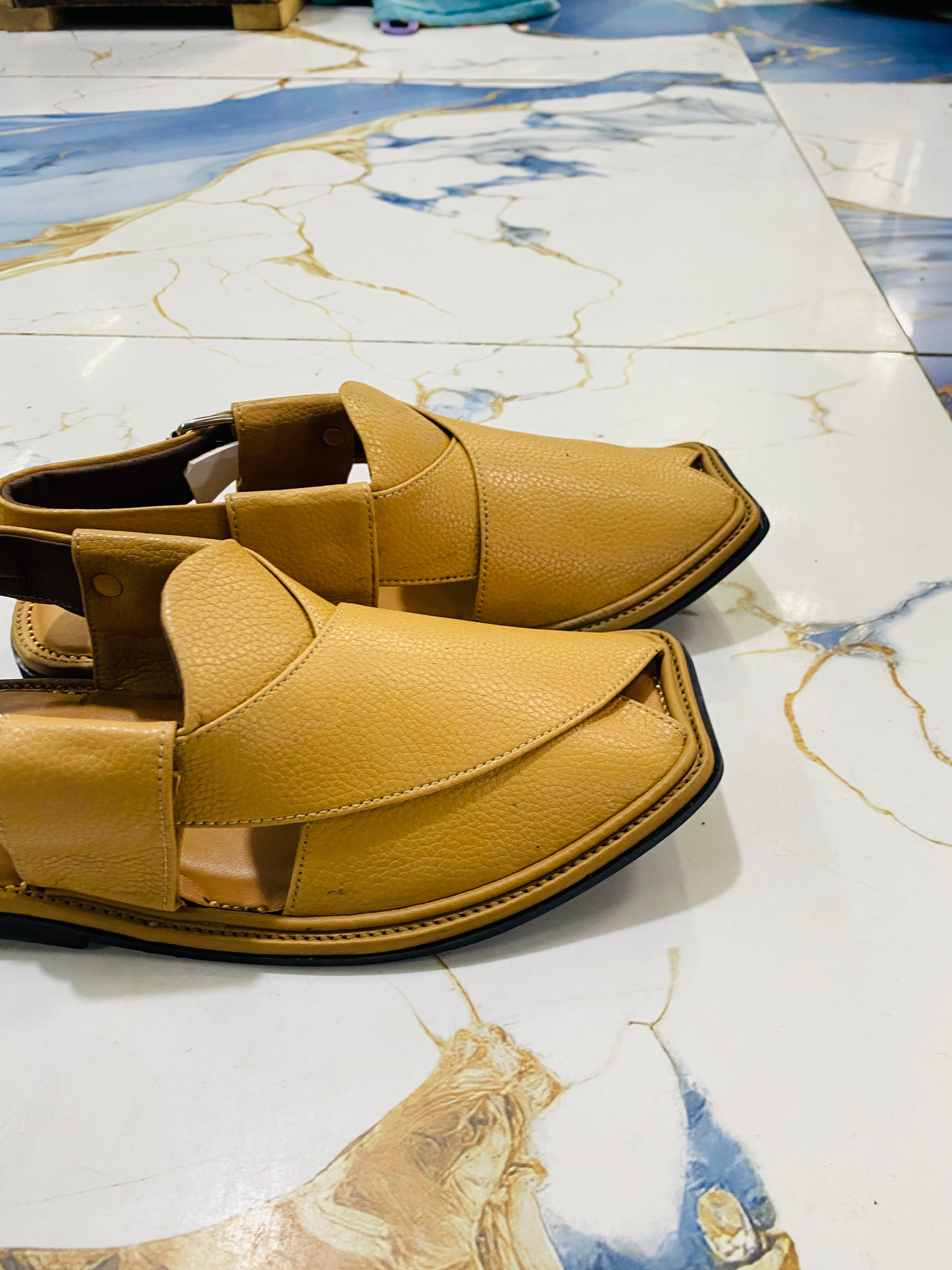 Smart Zalmi Peshawari Chappal (Camel)