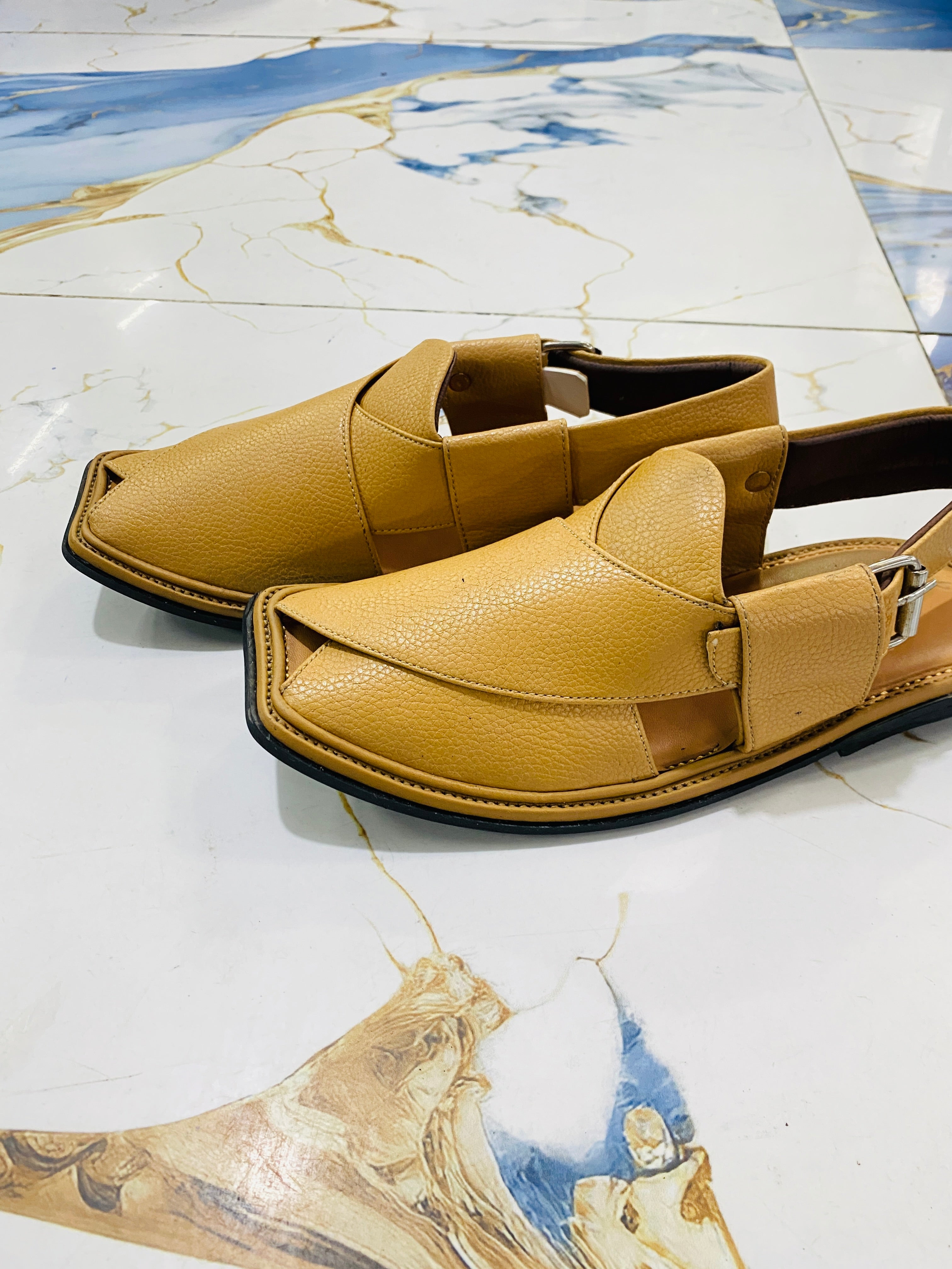 Smart Zalmi Peshawari Chappal (Camel)