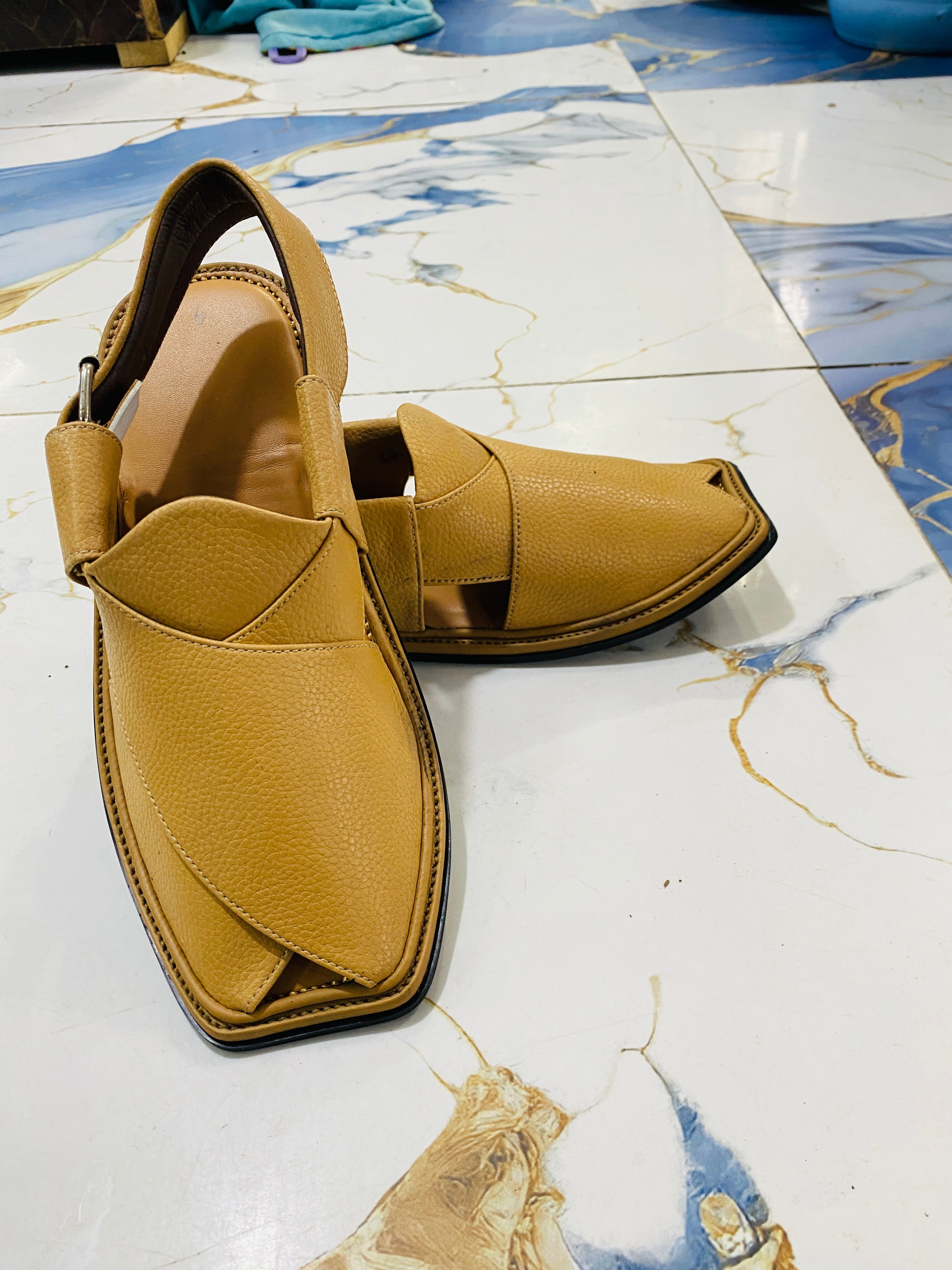 Smart Zalmi Peshawari Chappal (Camel)
