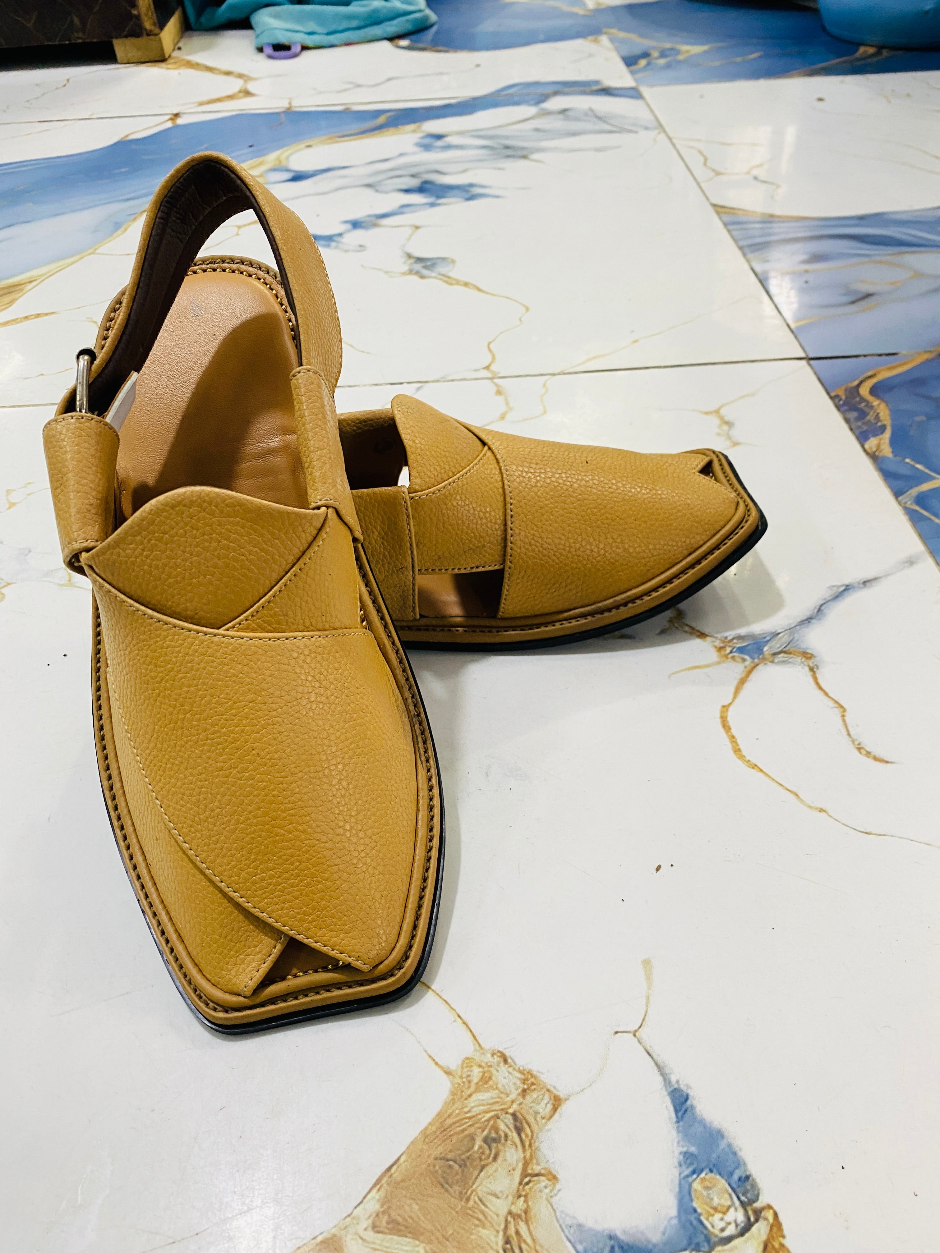 Smart Zalmi Peshawari Chappal (Camel)