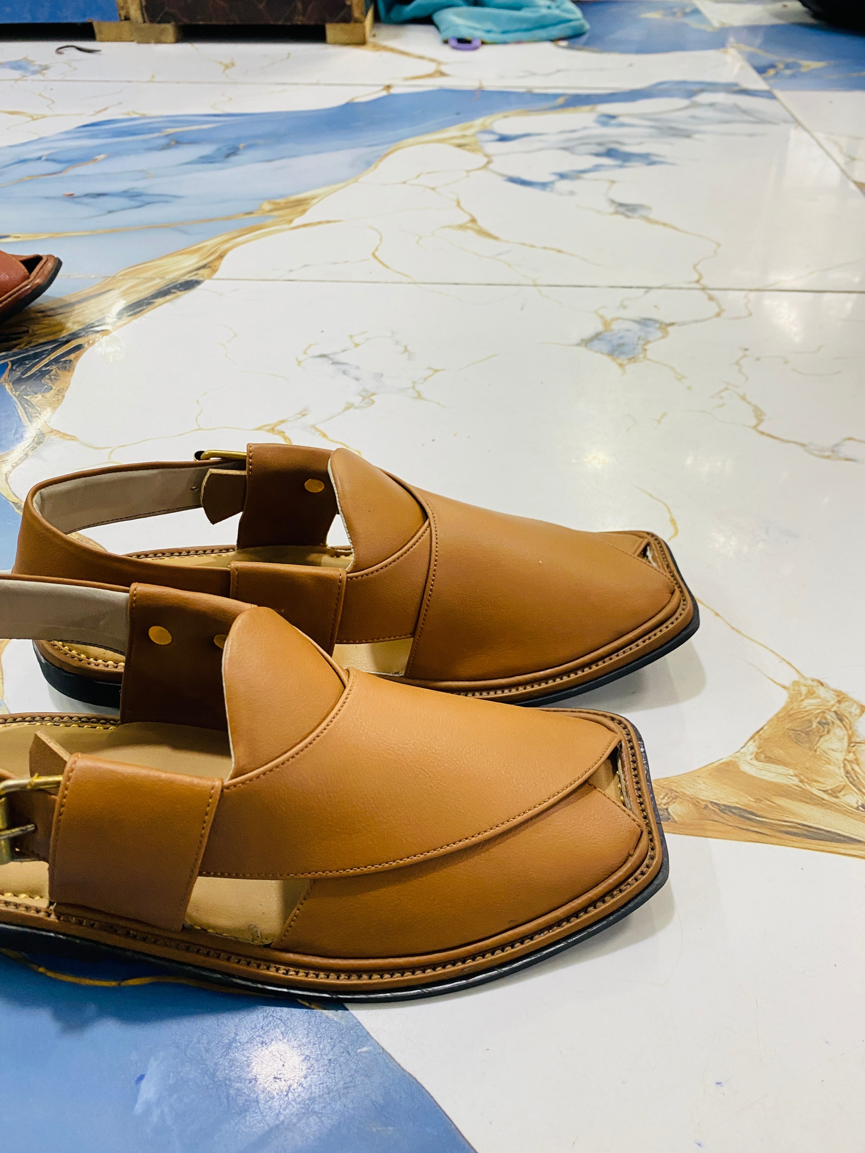 Smart Zalmi Peshawari Chappal (Camel)