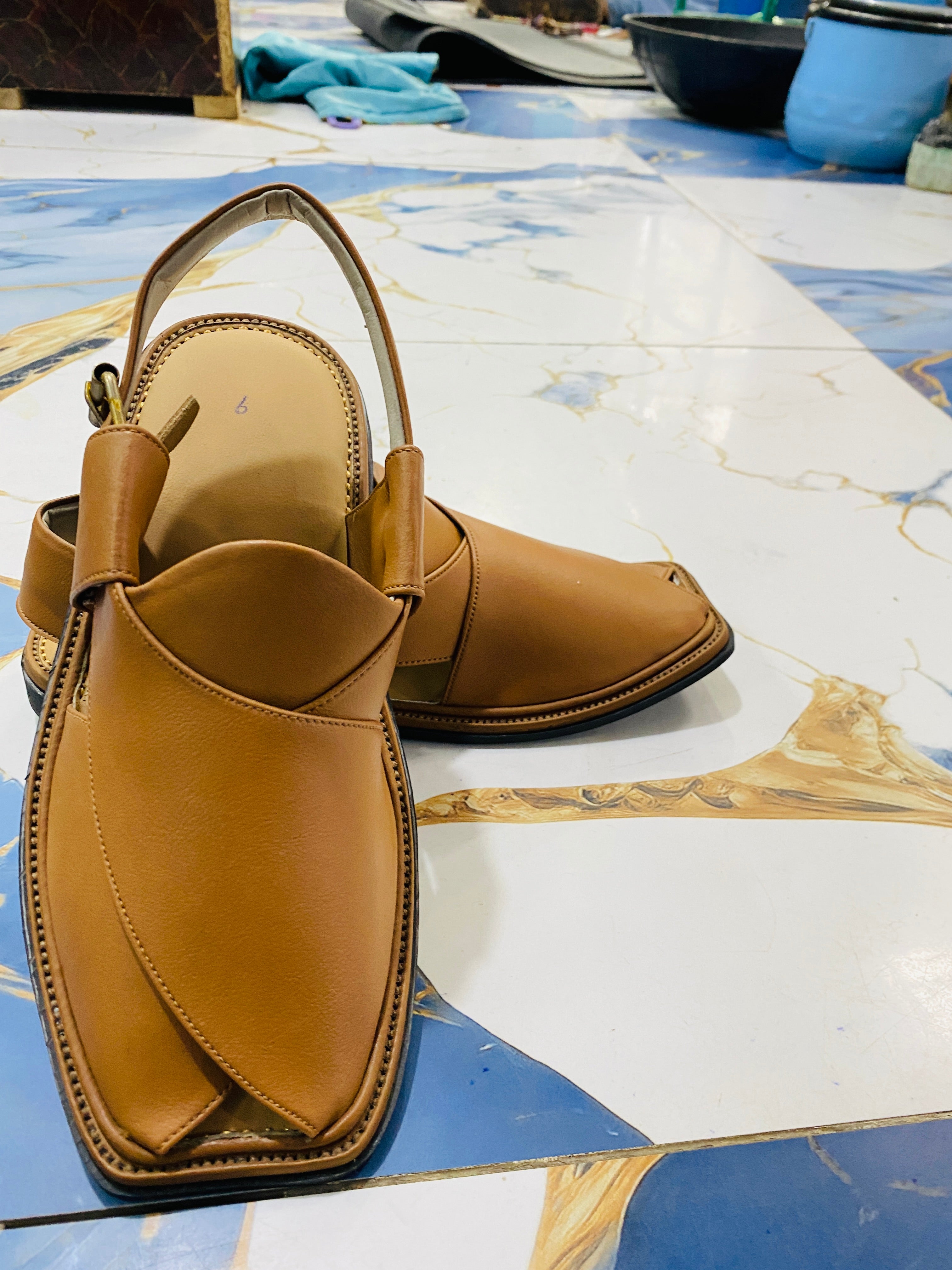 Smart Zalmi Peshawari Chappal (Camel)