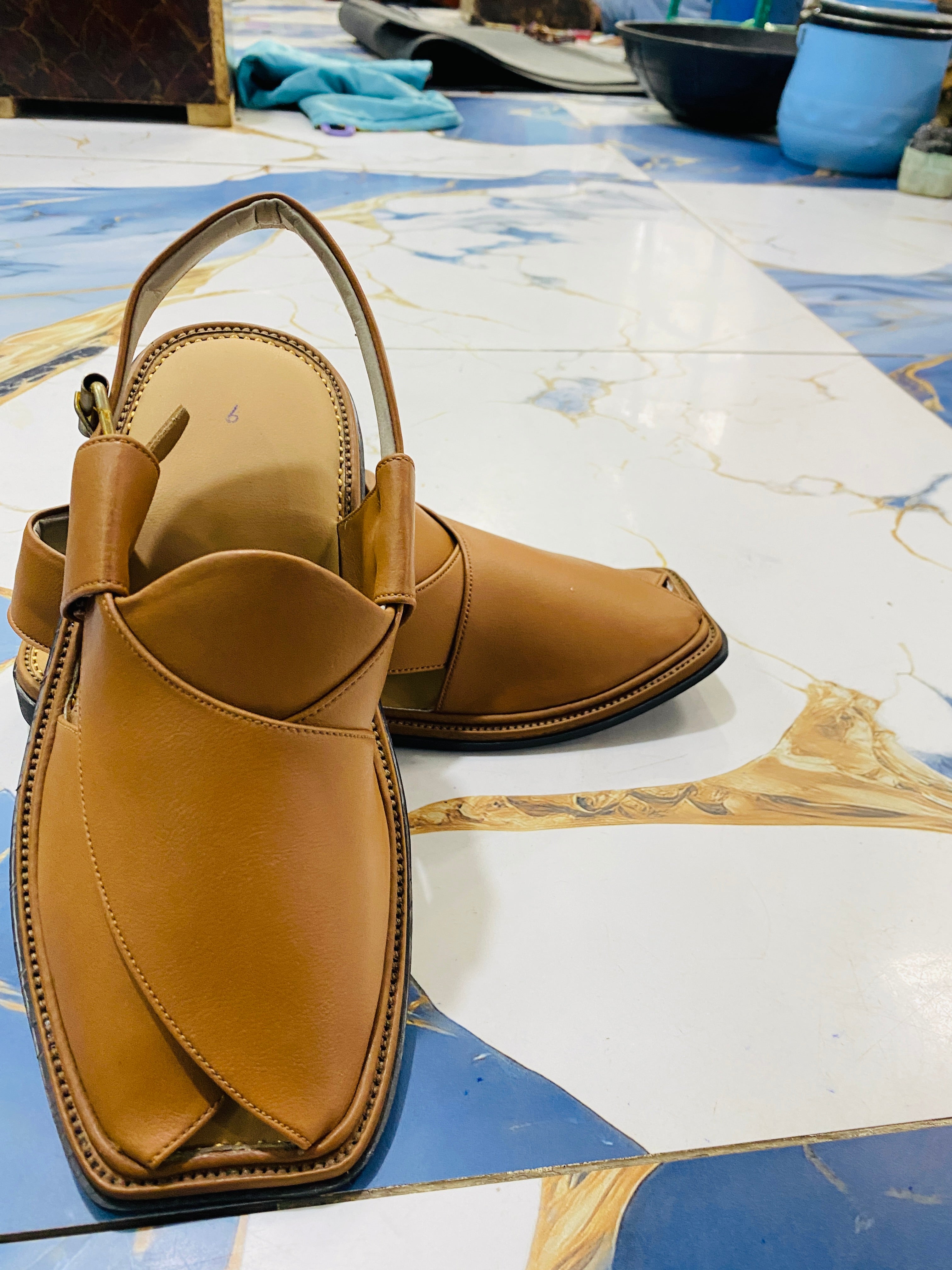 Smart Zalmi Peshawari Chappal (Camel)